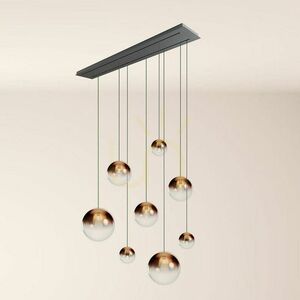 s.luce Orb 8-flammiger Glas Pendelleuchter weiß, 2-reihig small 11