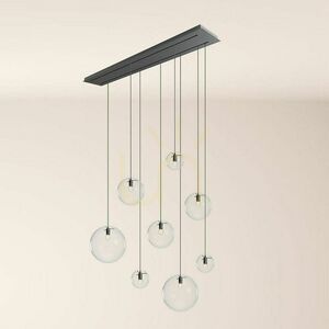 s.luce Orb 8-flammiger Glas Pendelleuchter weiß, 2-reihig small 6