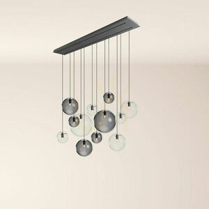 s.luce Orb Smoky Glass Chandelier 12-Light Dining Room 2 Rows small 11