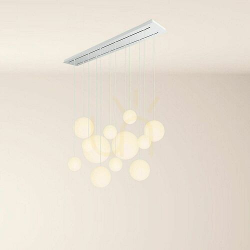 Check s.luce Orb 12-light White Glass Metal Chandelier