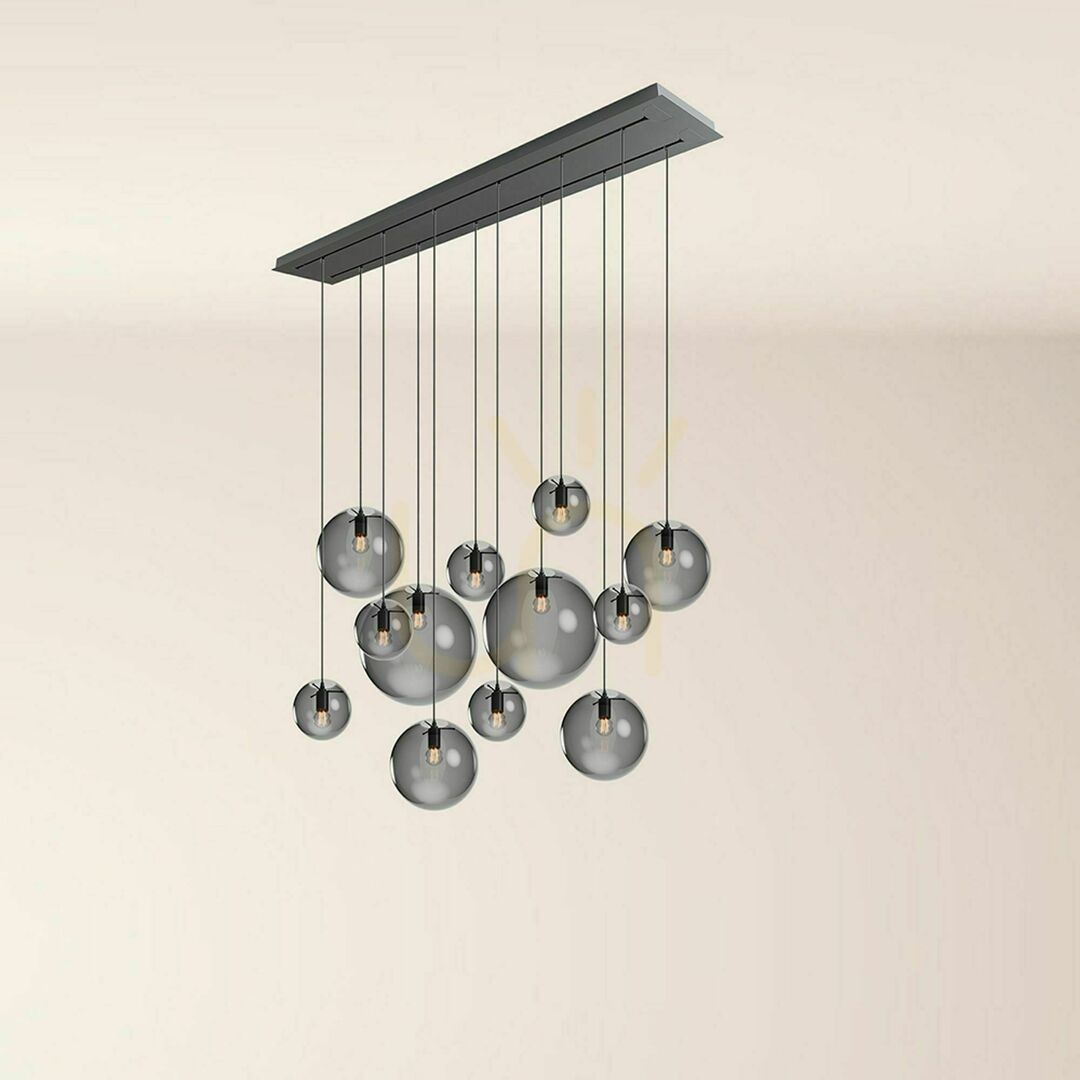 View s.luce Orb 12-flammige Hängeleuchte Gold Glas Modern 160 cm s.luce Orb 12-flammige Hängeleuchte Gold Glas Modern 160 cm