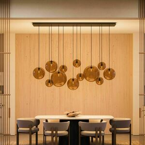 s.luce Orb 12-flammige Hängeleuchte Gold Glas Modern 160 cm 0 s.luce Orb 12-flammige Hängeleuchte Gold Glas Modern 160 cm small 0
