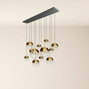 s.luce Orb Smoky Glass 12-Light Chandelier 160 cm, 2 Rows small 10