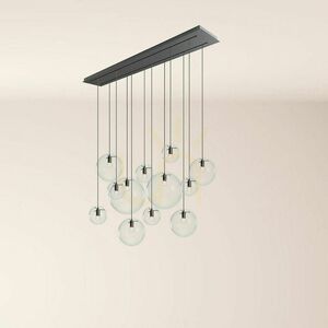 s.luce Orb Smoky Glass 12-Light Chandelier 160 cm, 2 Rows small 3