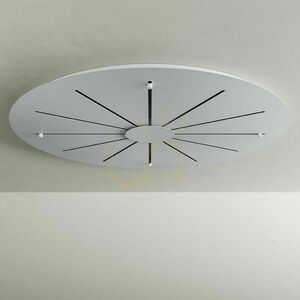 s.luce Modular Round Black Metal Ceiling Canopy 16-Light 60 cm small 10
