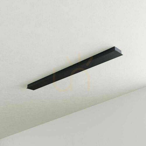 Check s.luce Modular Rectangular Black Metal Ceiling Canopy Beam 160 cm