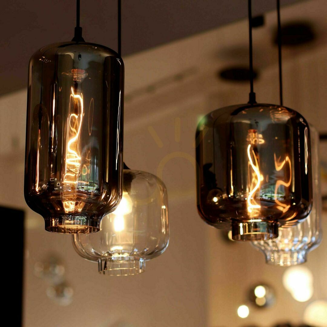 View s.luce Velo Glass Pendant Light Brown 18 cm Cylindrical E27 s.luce Velo Glass Pendant Light Brown 18 cm Cylindrical E27