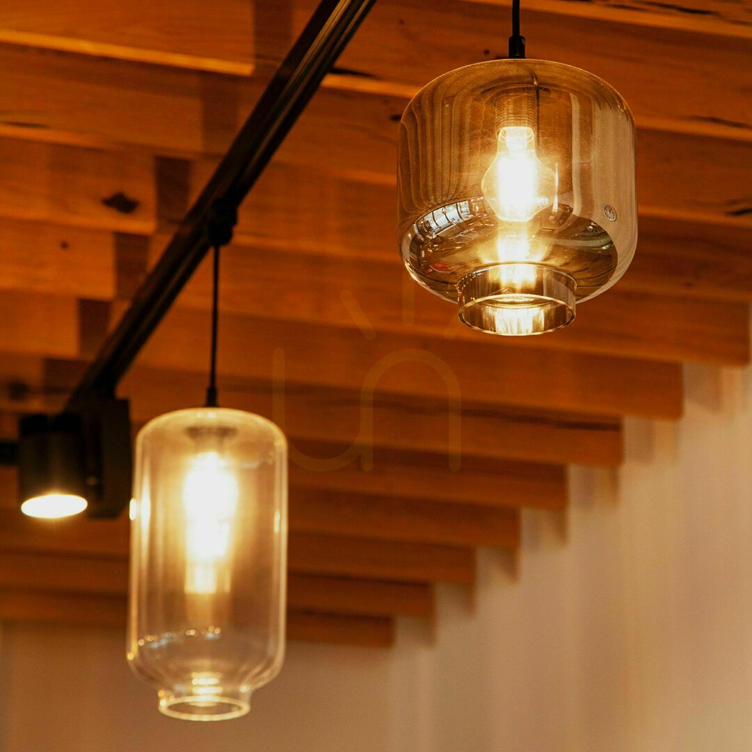 View s.luce Velo Glass Pendant Light Brown 18 cm Cylindrical E27 s.luce Velo Glass Pendant Light Brown 18 cm Cylindrical E27