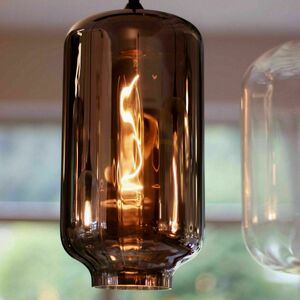s.luce Velo Smoke Glass Pendant Light Ø 18 cm E27, 150 cm suspension small 10