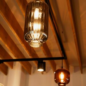 s.luce Velo Smoke Glass Pendant Light Ø 18 cm E27, 150 cm suspension small 7