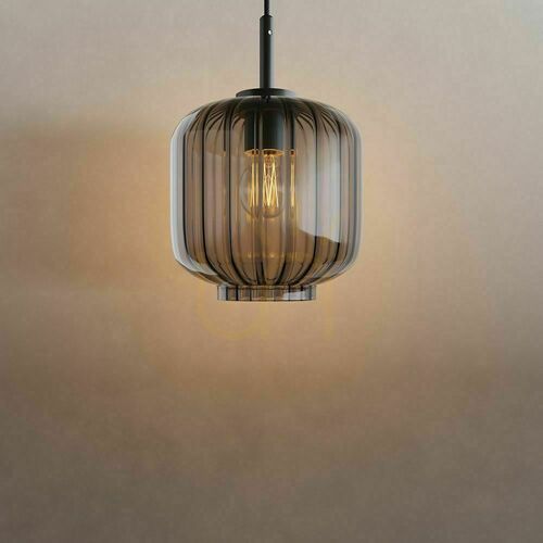 Check s.luce Velo Smoky Glass Pendant Light 20 cm E27 150 cm