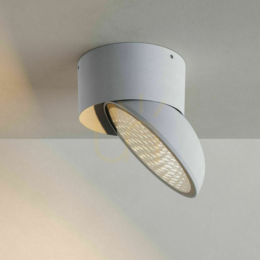 s.luce Santa LED Outdoor Ceiling Light Black IP65 Round 13 cm