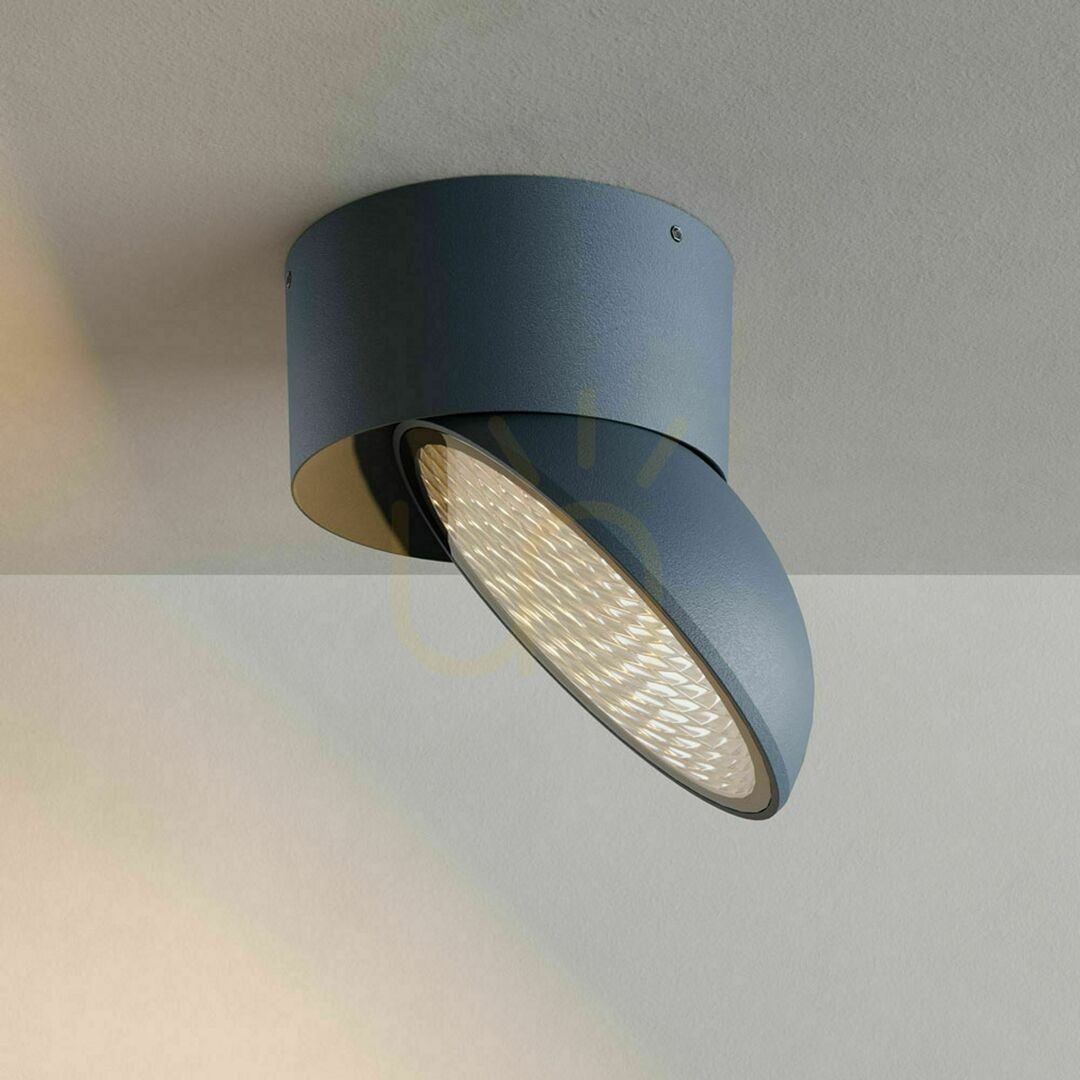 Show Outdoor Ceiling Light s.luce Santa LED Anthracite IP65 13 cm Round Swivel Outdoor Ceiling Light s.luce Santa LED Anthracite IP65 13 cm Round Swivel