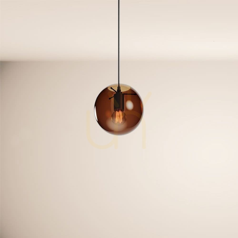 Check s.luce Orb Glass Sphere Chandelier Brown 20 cm E27 500 cm Cable s.luce Orb Glass Sphere Chandelier Brown 20 cm E27 500 cm Cable