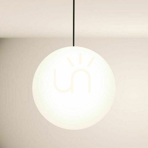 Check s.luce Orb Pendant Lamp White Glass Globe 50 cm 1xE27 500 cm Suspension
