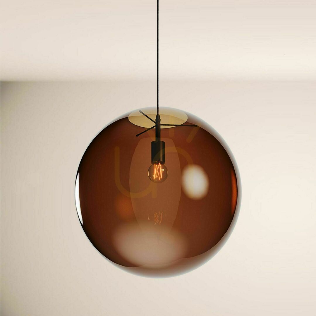 Check s.luce Orb Smoky Glass Pendant Light 50 cm E27 150 cm s.luce Orb Smoky Glass Pendant Light 50 cm E27 150 cm