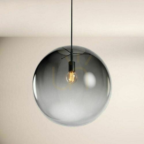 Check s.luce Orb Smoky Glass Pendant Light 50 cm E27 150 cm
