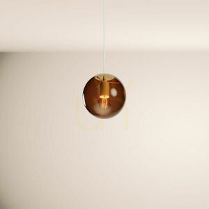 s.luce Orb Pendant Light Copper Glass Globe 30 cm E27 500 cm Drop small 8