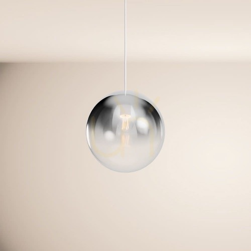 Check s.luce Orb Smoky Glass Pendant Light 30 cm E27, 500 cm cable