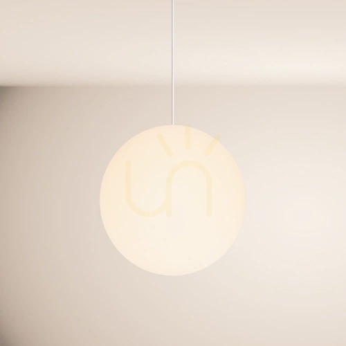 Check s.luce Orb White Glass Ball Pendant Lamp 40 cm