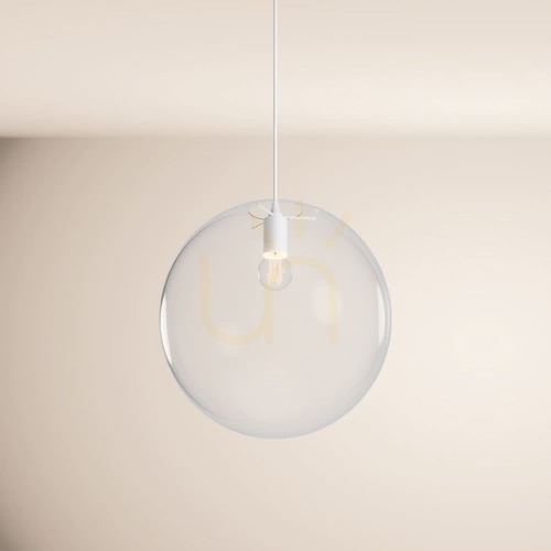 Check s.luce Orb Glass Pendant Light 40 cm Transparent Round Modern