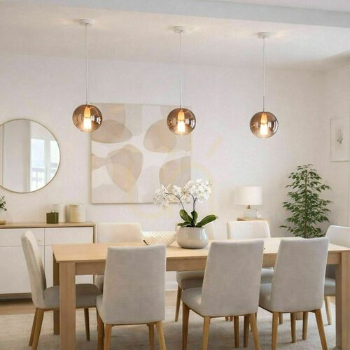 Check s.luce Orb Glas Pendelleuchte Braun 30 cm Modern
