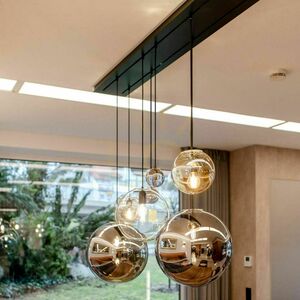s.luce Orb Glass Pendant Light 30 cm Transparent E27 150 cm small 3