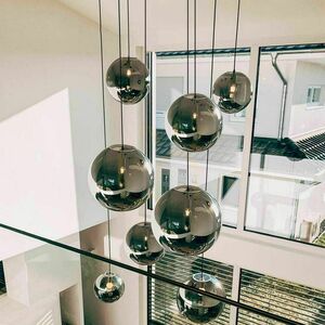 s.luce Orb Pendant Light Glass Sphere Gold 30 cm E27 small 9
