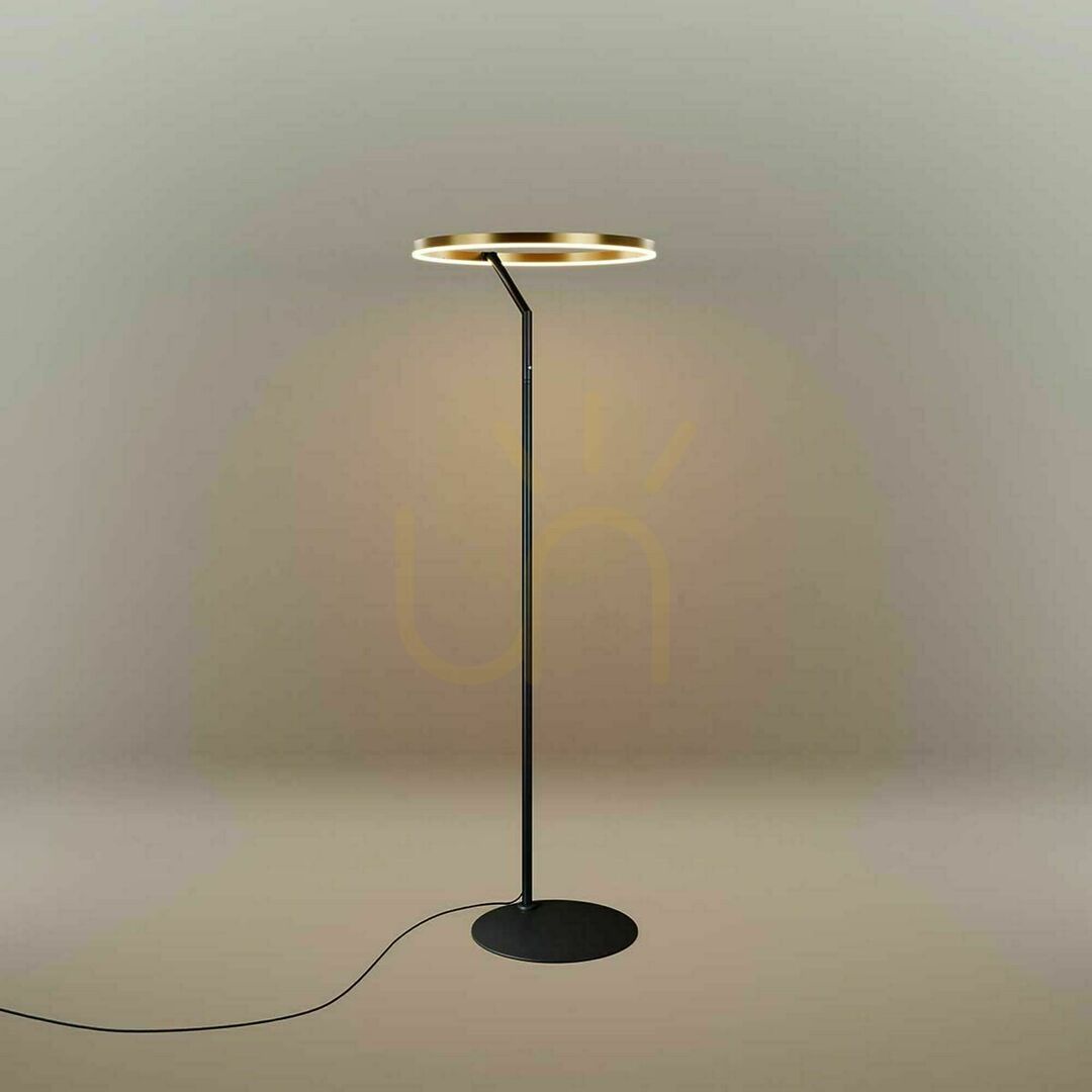 Show s.luce Ring LED Floor Lamp Gold Ø 60 cm with Touch Dimmer s.luce Ring LED Floor Lamp Gold Ø 60 cm with Touch Dimmer