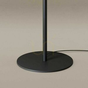 s.luce Atom LED floor lamp, gold and black, Ø 50 cm, 208 cm, touch dimmer small 9