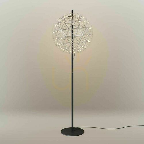 Check s.luce Atom LED Floor Lamp Black Metal Ø 70 cm, 208 cm, Touch Dimmer