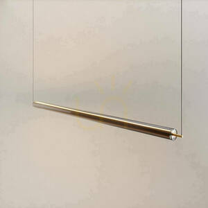 s.luce Ranya 190243 LED pendant light, gold and smoked glass, 160 cm, with remote small 16