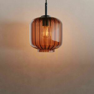 s.luce Velo Glas Pendelleuchte Braun, 18 cm, Minimalistisch small 10