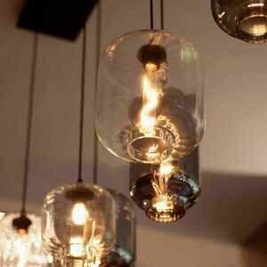 s.luce Velo Glas Pendelleuchte Braun, 18 cm, Minimalistisch small 6