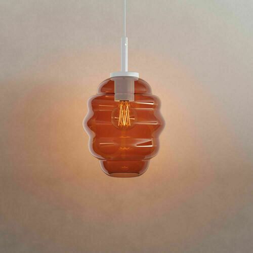 Check s.luce Echos Glass Pendant Light Brown 18 cm Modern E27