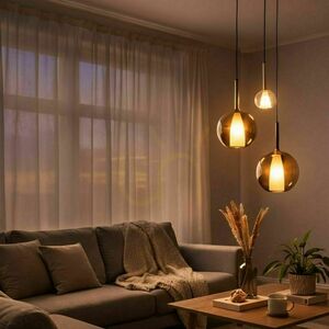 s.luce Belluna 3-light smoky glass chandelier Ø40 cm modern round 0 s.luce Belluna 3-light smoky glass chandelier Ø40 cm modern round small 0