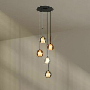 s.luce Belluna 5-Light Glass Pendant Lamp Ø60 cm Transparent E14 5 s.luce Belluna 5-Light Glass Pendant Lamp Ø60 cm Transparent E14 small 5