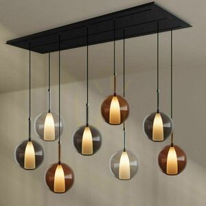 s.luce Belluna Smoky Glass 8-Light Dining Room Pendant Lamp 13 s.luce Belluna Smoky Glass 8-Light Dining Room Pendant Lamp small 13