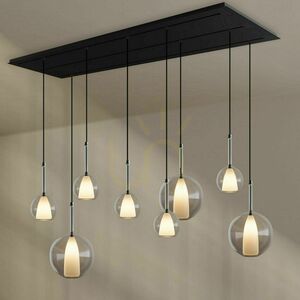 s.luce Belluna 8-Light Brown Pendant Chandelier for Dining Room 4 s.luce Belluna 8-Light Brown Pendant Chandelier for Dining Room small 4