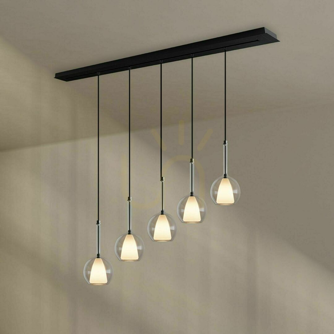 Preview s.luce Belluna 5-Light Smoky Glass Pendant Chandelier s.luce Belluna 5-Light Smoky Glass Pendant Chandelier