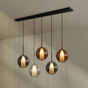 s.luce Belluna 5-Light Smoky Glass Pendant Chandelier 8 s.luce Belluna 5-Light Smoky Glass Pendant Chandelier small 8