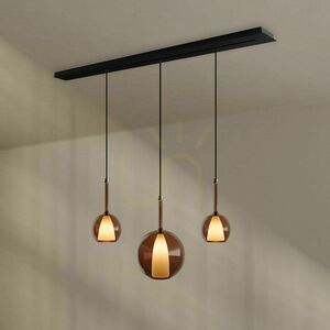 s.luce Belluna 3-Light Glass Pendant Lamp Multicolor Modern Ø24 cm small 1