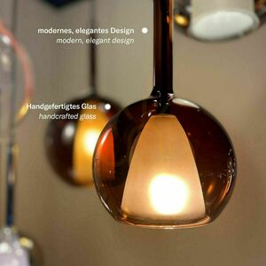 s.luce Belluna chandelier 8-light transparent glass modern dining room small 12