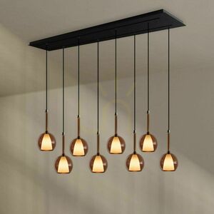 s.luce Belluna chandelier 8-light transparent glass modern dining room small 5