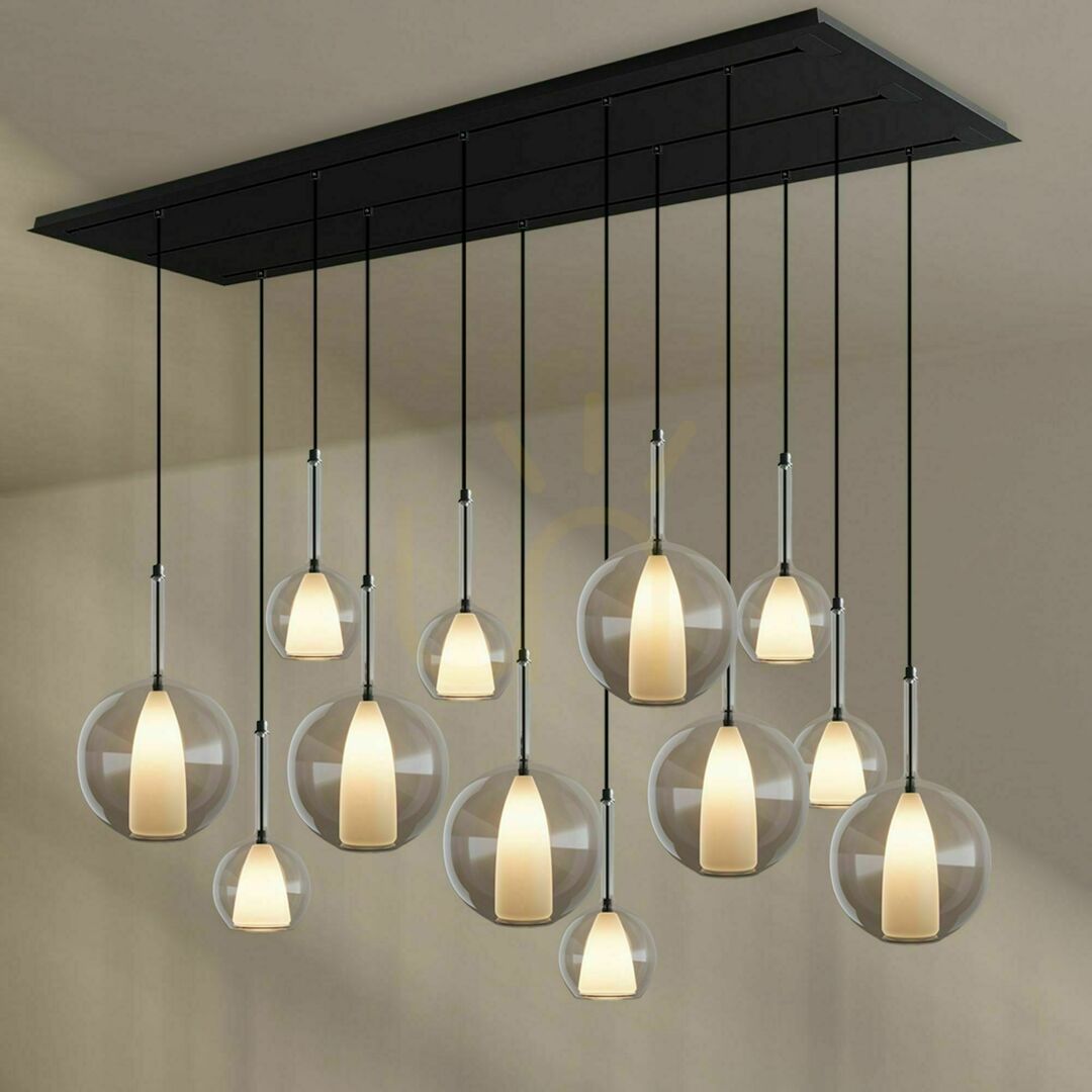 Preview s.luce Belluna smoky glass 12-light chandelier s.luce Belluna smoky glass 12-light chandelier