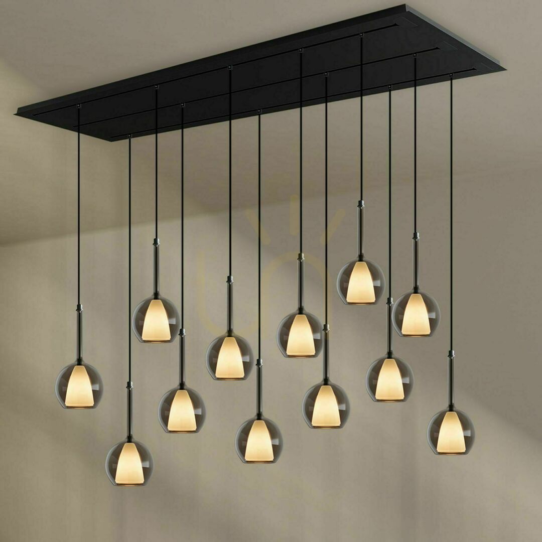 Check s.luce Belluna smoky glass 12-light chandelier s.luce Belluna smoky glass 12-light chandelier