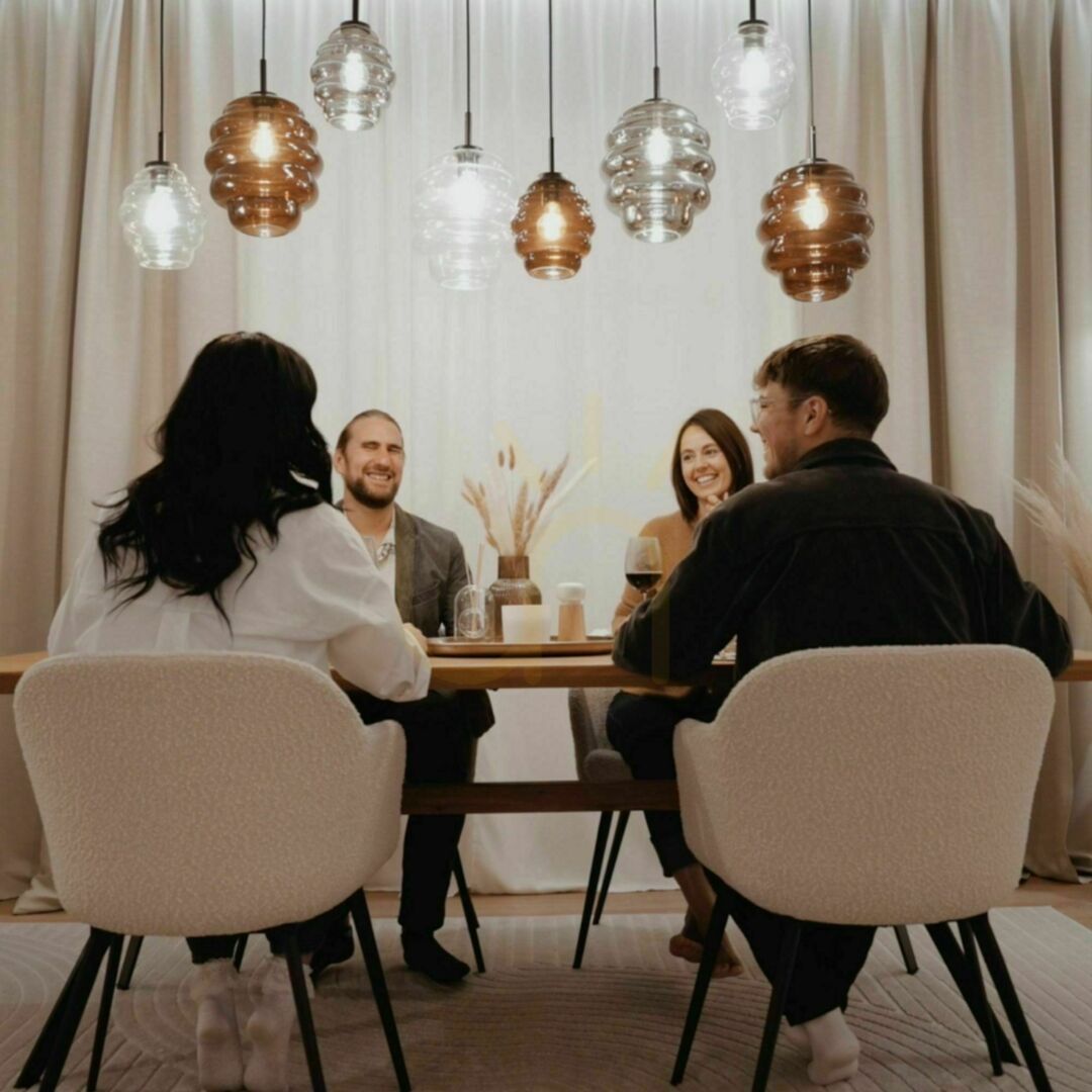 View s.luce Echos 8-flammiger LED Kronleuchter Ø 18/25 cm Multicolor minimalistischer Stil s.luce Echos 8-flammiger LED Kronleuchter Ø 18/25 cm Multicolor minimalistischer Stil