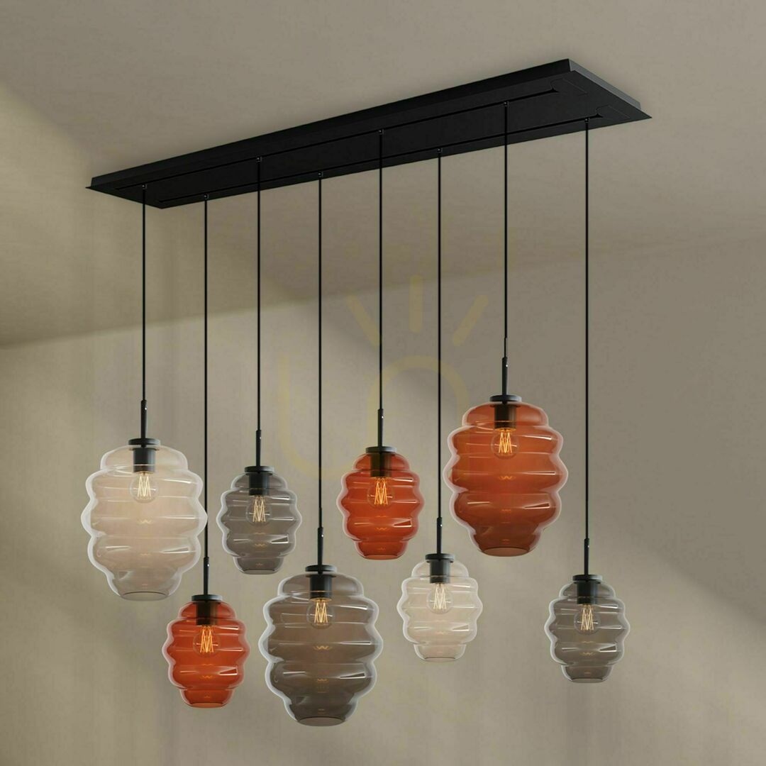 Check s.luce Echos 8-flammiger LED Kronleuchter Ø 18/25 cm Multicolor minimalistischer Stil s.luce Echos 8-flammiger LED Kronleuchter Ø 18/25 cm Multicolor minimalistischer Stil