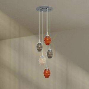 s.luce Echos 5-flammige Glas Hängeleuchte transparent Ø 60 cm 9 s.luce Echos 5-flammige Glas Hängeleuchte transparent Ø 60 cm small 9