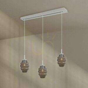 s.luce Echos 3-light black glass pendant light 18 cm small 7